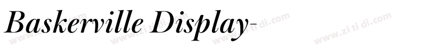 Baskerville Display字体转换